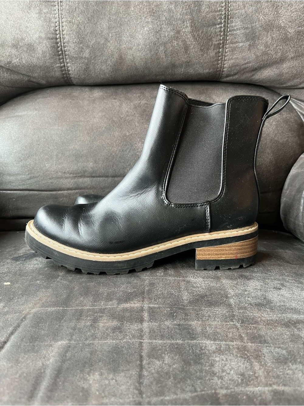 Target Black Chelsea Lug Sole Ankle Boots
